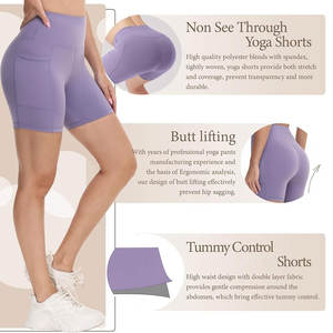 Ropa Pantalones cortos de fitness para mujer Precio barato Pantalones cortos de fitness de alta calidad - Product Image 3