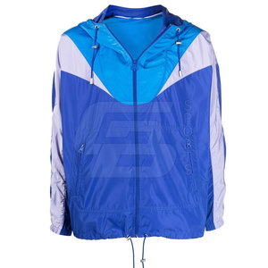 Chaqueta cortavientos con cuello levantado para hombre, ropa deportiva de invierno impermeable de calle alta, abrigos cortavientos personalizados de diseño propio - Product Image 1