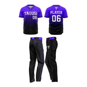 2026 ensemble d'uniformes de baseball de haute qualité personnalisés vêtements d'équipe haut et bas avec un design de bouton complet pour les joueurs de softball - Product Image 2