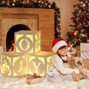 Cajas de Navidad con Diseño de Copo de Nieve y Luz, Cajas de Felicidad con Luz, Adornos Navideños, Regalos de Navidad, Decoración de Año Nuevo 2026 - Product Image 2