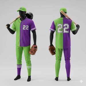 Uniforme de baseball personnalisé de haute qualité, respirant, imprimé numériquement, ensembles de maillot et de pantalon pour les vêtements d'équipe - Product Image 6