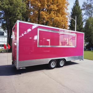 Remorque mobile personnalisée de camion de restauration pour les ventes de boissons et de collations de restauration rapide avec équipement de cuisine professionnel - Product Image 5