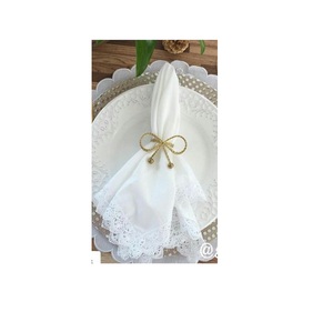 Anneaux de serviette en strass, prix de gros, décoration de table, anneau de serviette en rotin, boucle de serviette pour la mise en place des couverts - Product Image 1