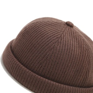 Bonnet Docker en Tricot Uni, Bonnet d'Hiver sans Bord pour Hommes et Femmes, Chapeau Aviateur Chaud et Épais sans Visière - Product Image 3