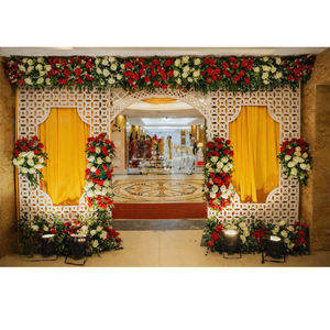Marco Metálico de Lujo Moderno Clásico con Arco Mughal Cortado con Láser para Entrada Personalizada, Recepción de Eventos, Decoración Ligera para Bodas - Product Image 1
