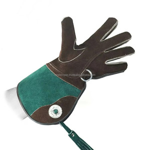 Gant de fauconnerie en cuir suédé doux 35 cm double couche |   Personnalisation OEM disponible - Product Image 1