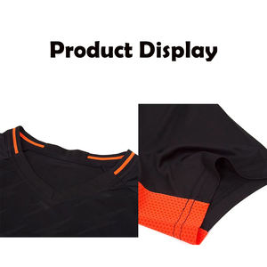 Conjunto Deportivo de Fútbol de Secado Rápido y Transpirable, Camiseta y Pantalones Cortos de Fútbol de Poliéster, Uniforme de Entrenamiento de Equipo, Logotipo Personalizado, Fabricante OEM ODM - Product Image 3