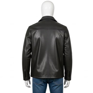 Chaqueta de Hombre de Talla Grande, Ecológica, de Piel de Pescado y Lana, con Cuello Redondo, Tejido Cálido y Duradero, Informal, para Invierno, Cómoda - Product Image 3