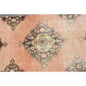 Tapis Vintage en Laine Orange Beige 2.5 X 12.2ft Turc Classique Motif Patchwork pour Adolescent Rectangle Couloir Styles Latex - Product Image 5
