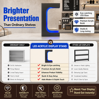 Bloc acrylique, support de présentation en acrylique, présentoir à gâteaux, présentoir à desserts, ensemble de cubes lumineux LED givrés