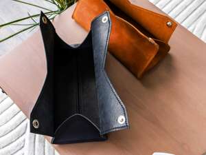 Boîte à mouchoirs en cuir haut de gamme ALW avec logo personnalisé Couverture en cuir haut de gamme et élégante Caractéristique suspendue Fabricant OEM ODM - Product Image 3