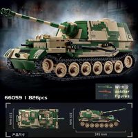 Jagdpanzer Tiger/P Panzerkampfwagen Viii Maus char lourd WW2 militaire IS2 char lourd blocs de construction modèle jouet pour enfants