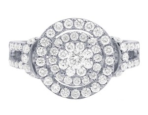 Double Halo Round Cut Moissanite Cluster Diamond <b>Ring</b> In Elegant S925 Sterling Silver <b>Iced</b> Out Luxury Women's Jewelry - Product Image 3