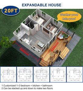 บ้านจิ๋วแบบโมดูลาสำเร็จรูป, บ้านตู้คอนเทนเนอร์แบบแยกส่วนบ้านหลังเล็กแบบพกพา - Product Image 6