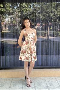 Vestido corto de algodón indio hecho a mano para mujer, elegante estampado Floral para viajes, ropa de oficina, boda, regalo de novia personalizado ODM - Product Image 5