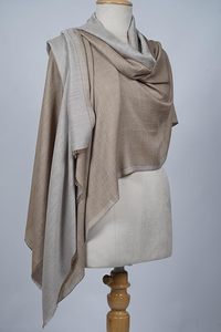 Étole Réversible en Cachemire et Laine Fine pour Femme, Légère, Douce, de Luxe, de Créateur, Châle Élégant à Double Face pour l'Automne - Product Image 3