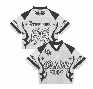 Maillot en maille streetwear personnalisé maillot de football américain fabricant de maillot de football rétro surdimensionné sublimé Boxy - Product Image 1