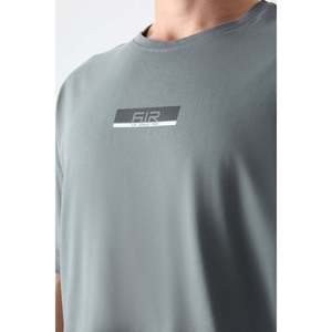 <b>Khaki</b> 100% Cotton Thick Soft Textured Oversize Fit Printed <b>Men's</b> <b>T</b>-<b>Shirt</b> - 88359 - <b>Khaki</b> - Product Image 3
