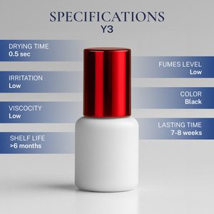 Private Label Waterproof Low Fumes 0.5 Second Dry Eyelash Extension Glue Strong Hold 3/5/10ml OEM Professional Lash Supplies - Product Image 2