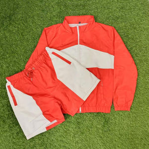 Ensemble survêtement coupe-vent homme tendance de qualité supérieure, coupe décontractée, respirant, imperméable, imprimé peau de mouton, couleur unie - Product Image 5