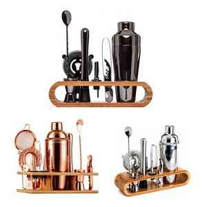 Juego de herramientas de barra de coctelera más vendido, kit de barman de acero inoxidable con todos los accesorios de barra - Product Image 1