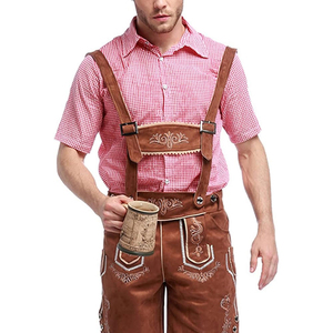 Lederhosen บาวาเรียสำหรับปักหนังแท้สำหรับผู้ชายดีไซน์ตามสั่ง - Product Image 2