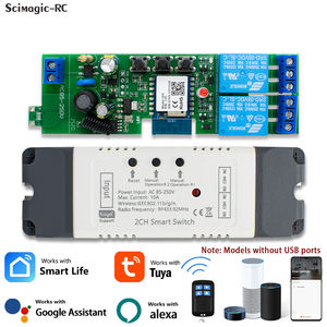 <span class=keywords><strong>Module</strong></span> d'interrupteur intelligent WiFi Tuya 2CH - Télécommande RF 433 MHz, relais universel pour <span class=keywords><strong>garage</strong></span>, maison intelligente, compatible avec Alexa et Google Home - Product Image 6