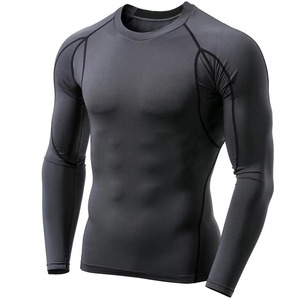 Vente en gros sublimé Hommes Rash Guard Chemise de compression à manches longues MMA Training Tops Logo personnalisé - Product Image 2