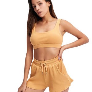 Custom Two Piece Windbreaker <b>Short</b> Jacket Patchwork Zip up Nylon Streetwear Tracksuit Windbreaker <b>Short</b> <b>Set</b> for <b>Women</b> - Product Image 3