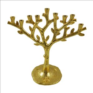 Candelabro de Menorah de Metal personalizable hecho a mano de estilo real tradicional para decoración de Hotel y restaurante en casa-Venta al por mayor - Product Image 3