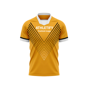 Maillots de football à sublimation personnalisée Chiffres avec logo personnalisé 100% Tissu respirant à demi-manches en polyester pour vêtements de sport pour hommes et adultes - Product Image 1