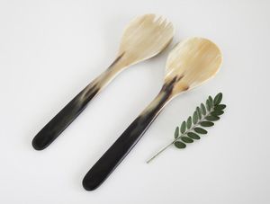Cuchara de cuerno de búfalo de alta calidad personalizada hecha a mano en estilo animal y náutico Color de cuerno natural pulido artesanías naturales - Product Image 5