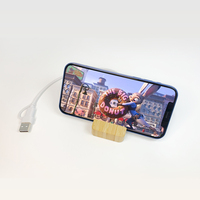 Hub USB 4 ports en bambou de qualité supérieure avec adaptateur Type C, USB C vers USB avec fonction de charge et de transfert de données