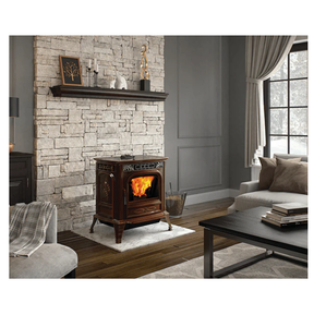 Estufa de pellets de madera a la venta a precio de fábrica con alta potencia de calefacción y diseño moderno para uso doméstico o en cabina - Product Image 2