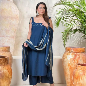 Colección al por mayor de fondo Gadwal Kurti listo para usar con catálogo completo Dupatta disponible a precio mayorista - Product Image 1