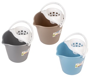 Secchio per lavapavimenti con strizzatore 12L colori assortiti (Plastic 3019) - Product Image 1