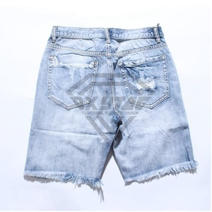 High Quality Factory Custom Distress Wash Baggy Men's Denim <b>Jeans</b> Shorts Breathable Embroidery <b>Work</b> Jorts for Casual Summer - Product Image 2