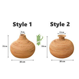 Maceta de Ratán Tejida a Mano de Nuevo Diseño para Árboles, Cestas Redondas de Mimbre Hechas por VgreenArt de Vietnam - Product Image 3