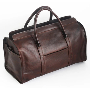 Sac de voyage en cuir réglable de qualité supérieure, grande capacité, pour week-end et sport, avec poignée robuste et coutures durables - Product Image 1