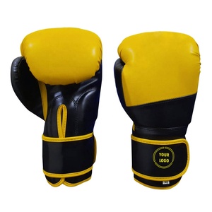 Gants de boxe professionnels en cuir PU, poignées imprimées de logo personnalisé, meilleures ventes, gymnases 6oz pour adultes, fabriqués au Pakistan, vente en gros - Product Image 1