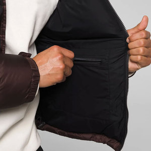 <b>Men's</b> Premium Quality Trendy Zipper Puffer <b>Jacket</b> Hooded Waterproof Breathable <b>Long</b> Sleeve Stand Collar Double Color - Product Image 4