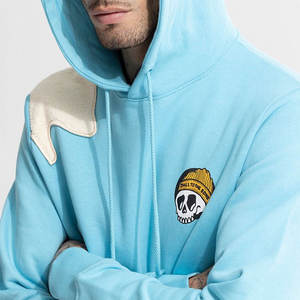 Sudadera con estampado de lavado ácido para hombre de salida de fábrica de alta calidad, Sudadera con capucha de lana bordada para ropa de calle de invierno, precio bajo - Product Image 4