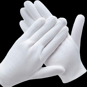Pas cher Interlock Atelier Travail Absorption Sueur Industrie Inspection Protection Couture Ménage Blanc Coton Travail Main Gants - Product Image 1