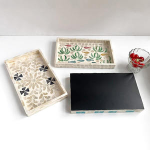 <b>Jewelry</b> storage <b>tray</b> mother of pearl trinket dish stylish MOP serving <b>trays</b> home hotel centerpiece - Product Image 2