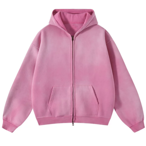 ผู้ผลิตเสื้อฮู้ดดี้แบบสั่งทำพิเศษสำหรับผู้ชาย ไซส์ใหญ่ ผ้าฝ้าย 100% ซิปหน้า มีกระเป๋า ผ้าฟลีซ แห้งเร็ว ระบายอากาศได้ดี พร้อมสกรีนโลโก้ตามแบบ - Product Image 5