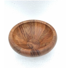 Bol en bois d'acacia de haute qualité plateau de service chaud jetable tendance pour hôtel et restaurant pour salade de fruits et autres plats - Product Image 3