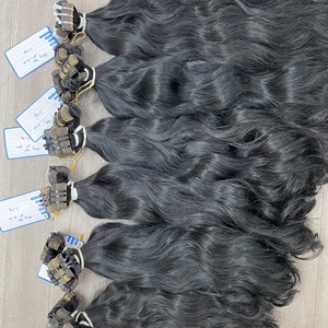 Paquete de cinta ondulada negra 100 gramos Cabello humano ondulado natural de Vietnam Cabello de Lagos En stock Listo para enviar - Product Image 1