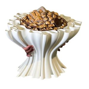 Meilleur bol à chocolat en métal blanc de qualité supérieure Support pour dessert sucré Design attrayant Bol à chocolat au service Prix de gros - Product Image 2