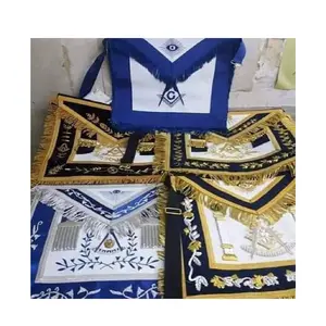 Masonic royal arch past high pendeta php apron bordir tangan Masonic Regalia gratis Mason OES 2024 item Masonik kualitas terbaik