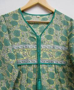 2023 collection en gros tie dye longue caftan col en v demi-manches rayonne tissu robe ample avec fente latérale printemps caftan - Product Image 4